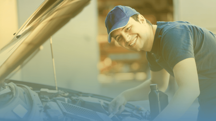 technician working on car 